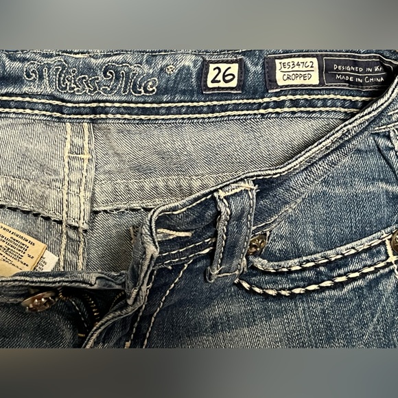 HP🎉 Miss Me Sz 26 cropped low rise skinny jeans - EUC - Picture 5 of 5